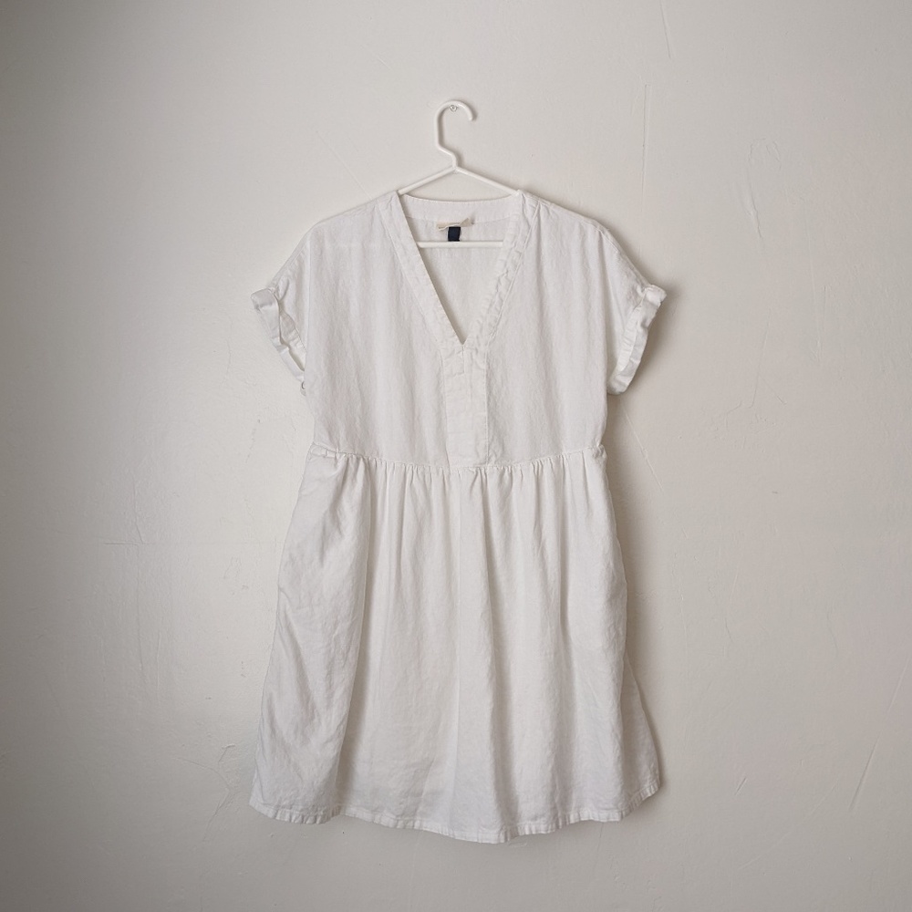 Universal Thread Linen Mini Dress in White